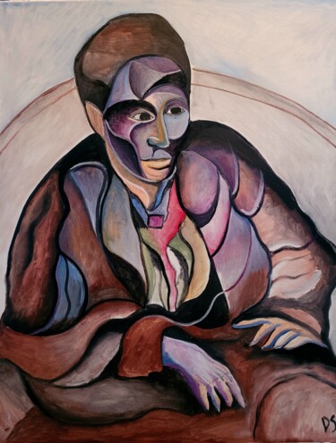 Malerei mit dem Titel "Femme 2." von David Simard, Original-Kunstwerk, Öl