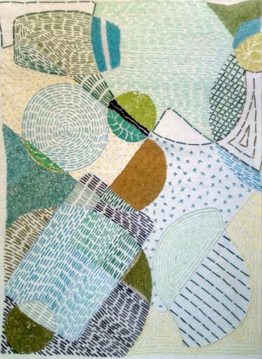 Textilkunst mit dem Titel "Tapisseries _jardin…" von David Spanu, Original-Kunstwerk, Tapisserie