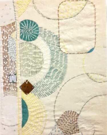 Textielkunst getiteld "Tapisserie _hôtel e…" door David Spanu, Origineel Kunstwerk, Borduurwerk