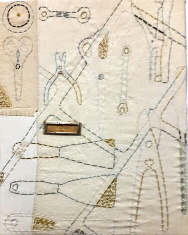 Текстильное искусство под названием "Tapisserie _ outils." - David Spanu, Подлинное произведение искусства, гобелен
