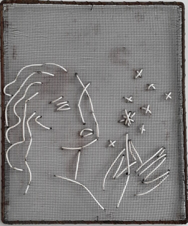 Textielkunst getiteld "Je sème à tout vent." door David Spanu, Origineel Kunstwerk, Tapijtwerk