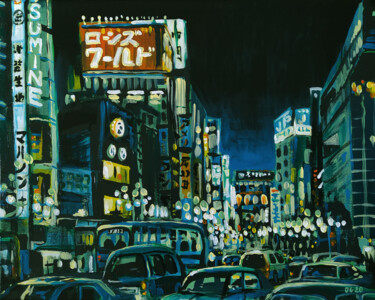 Pittura intitolato "Tokyo Shibuya n°2" da David Stany Garnier, Opera d'arte originale, Acrilico