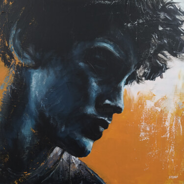 Painting titled "Portrait (n°2)" by David Stany Garnier, Original Artwork, Acrylic