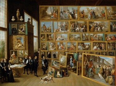 Pintura intitulada "L'Archiduc Léopold-…" por David Teniers, Obras de arte originais, Óleo