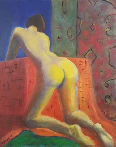 Pittura intitolato "La Magicienne" da David Twose, Opera d'arte originale, Acrilico