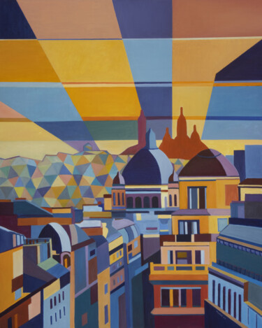 Painting titled "Montmartre Amplifie…" by David Twose, Original Artwork, Oil