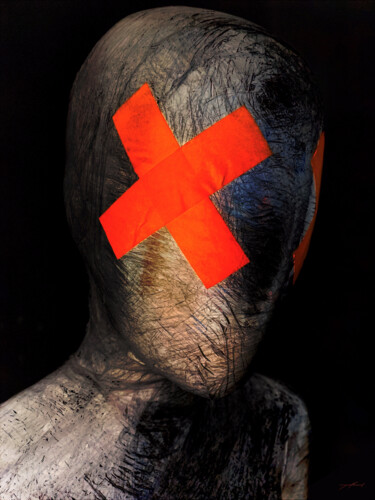 Grafika cyfrowa / sztuka generowana cyfrowo zatytułowany „Cross Eyed Orange L…” autorstwa David Underland, Oryginalna praca,…