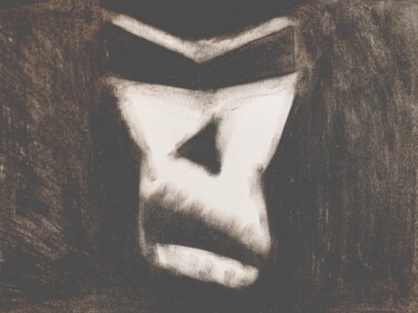 Drawing titled "Angry Ape" by David Underland, Original Artwork, Charcoal