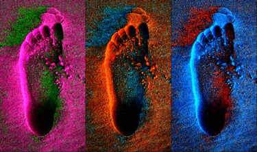 Digitale Kunst getiteld "The artist's Foot" door David Underland, Origineel Kunstwerk, Digitaal Schilderwerk