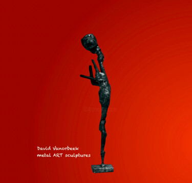 Sculptuur getiteld "Praying Mantis Abst…" door David Vanorbeek, Origineel Kunstwerk, Metalen