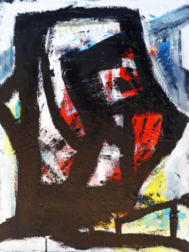 Malerei mit dem Titel "Head - profile" von David Abse, Original-Kunstwerk, Öl