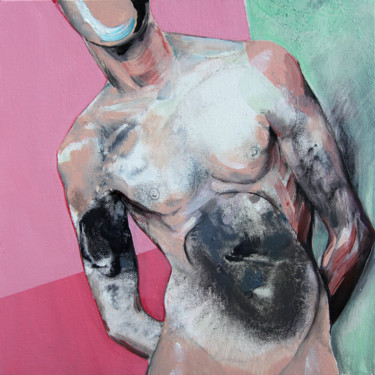 Malarstwo zatytułowany „Tête de confinement” autorstwa David Al, Oryginalna praca, Akryl
