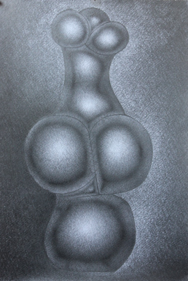 Drawing titled "Bionica" by Leri Tchanturia, Original Artwork, Pencil