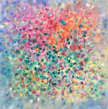 Картина под названием "Floral Focus" - David Clare, Подлинное произведение искусства, Масло