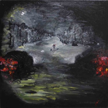 Pittura intitolato "un senso d'ansia m'…" da Davide Romano', Opera d'arte originale, Olio