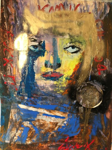 Painting titled "Andy Warhol-PRINGLE…" by Davide Murabito, Original Artwork, Oil
