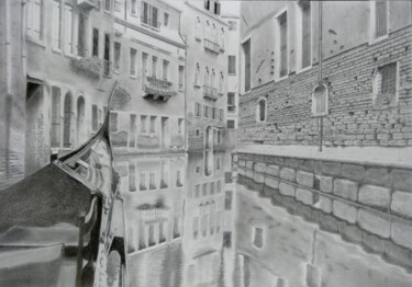 Disegno intitolato "From Venice with lo…" da Davide Novello, Opera d'arte originale, Grafite
