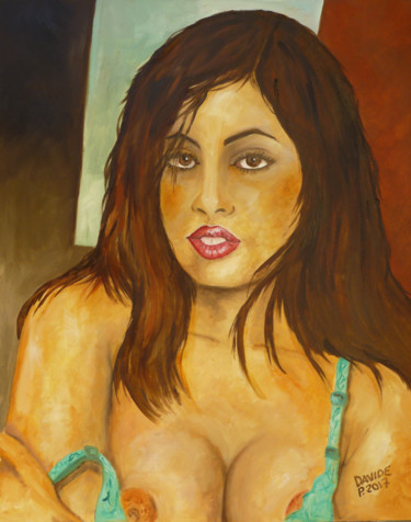 Painting titled "Isabella" by Davide Pacini, Original Artwork, Oil