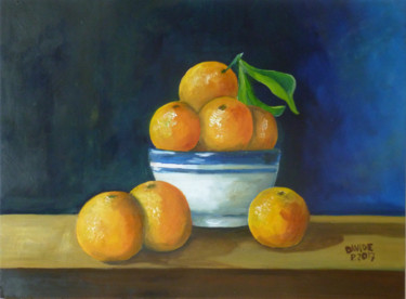 Pittura intitolato "Vaso con aranci" da Davide Pacini, Opera d'arte originale, Olio
