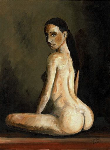Schilderij getiteld "Carmen" door Davide Pacini, Origineel Kunstwerk, Olie