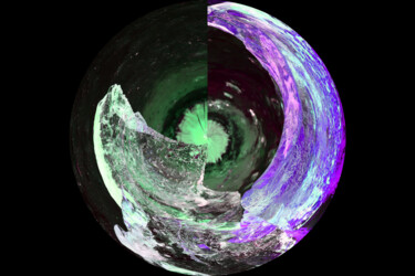 Arte digitale intitolato "Purple moon" da Davide Poggio, Opera d'arte originale, Lavoro digitale 2D