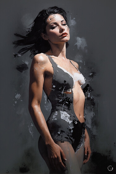 Peinture intitulée "Woman" par Davide Poggio, Œuvre d'art originale, Peinture numérique Monté sur Châssis en bois