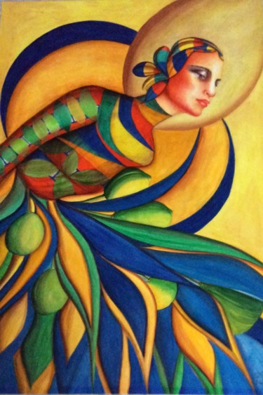 Painting titled "Demetra" by Rinella, Original Artwork, Other