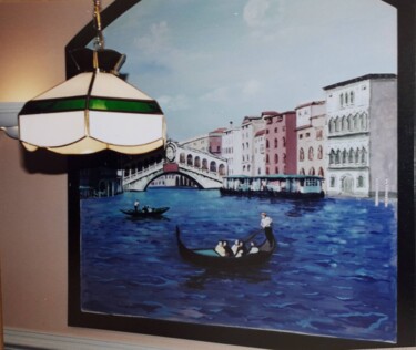 Painting titled "Ponte di Rialto see…" by Davide Rodoquino, Original Artwork, Acrylic