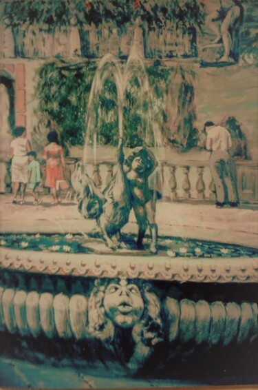 Pittura intitolato "Botanic park in Ita…" da Davide Rodoquino, Opera d'arte originale, Acrilico