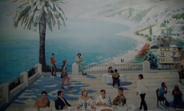 Schilderij getiteld "Taormina in Sicily…" door Davide Rodoquino, Origineel Kunstwerk, Acryl