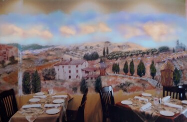 Peinture intitulée "Tuscany countryside…" par Davide Rodoquino, Œuvre d'art originale, Acrylique