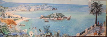 Painting titled "Taormina in Sicily" by Davide Rodoquino, Original Artwork, Acrylic