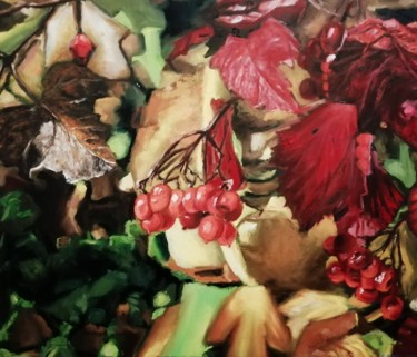 Schilderij getiteld "Frutta di bosco" door Davide Braito, Origineel Kunstwerk, Olie