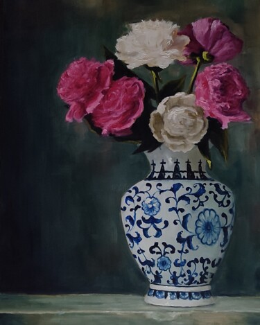 Pintura intitulada "Roses" por Davide Braito, Obras de arte originais, Óleo