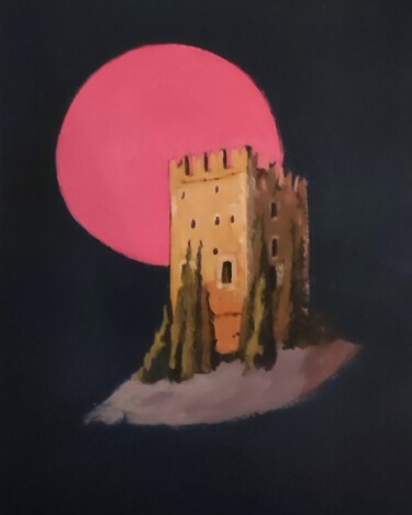 Schilderij getiteld "Castello di Arco re…" door Davide Braito, Origineel Kunstwerk, Acryl
