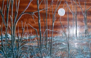 Peinture intitulée "Les marais de Mandr…" par Davide, Œuvre d'art originale