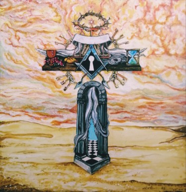 Pintura titulada "Via, Veritas et Vita" por David Falkão, Obra de arte original, Acrílico