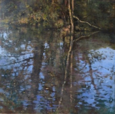 Painting titled "Reflets" by David Garcia, Original Artwork, Oil