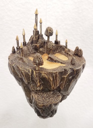 Sculpture intitulée "L'île de la lune do…" par David Et Ses Univers, Œuvre d'art originale, Céramique