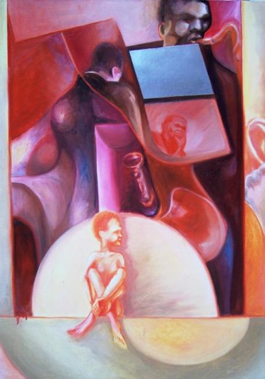 Peinture intitulée "La préocupation de…" par David Huet, Œuvre d'art originale, Huile