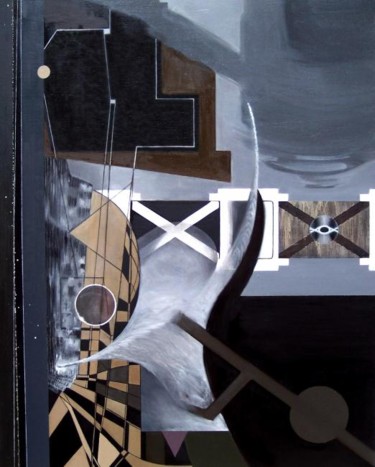 Peinture intitulée "Switch off the TV" par David Huet, Œuvre d'art originale, Huile