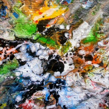 Картина под названием "Yellowstone - Abstr…" - Davidian Gotis Abstraction Abstraite, Подлинное произведение искусства, Акрил