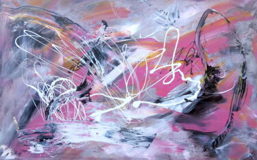 Картина под названием "Rose des Sables (De…" - Davidian Gotis Abstraction Abstraite, Подлинное произведение искусства, Акрил