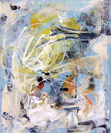 Картина под названием "Naranjina - Abstrac…" - Davidian Gotis Abstraction Abstraite, Подлинное произведение искусства, Акрил