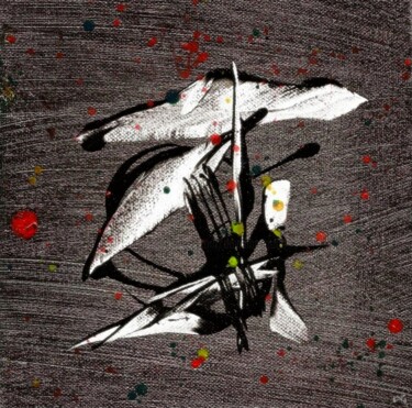 Pintura intitulada "Excalibur - Abstrac…" por Davidian Gotis Abstraction Abstraite, Obras de arte originais, encáustico