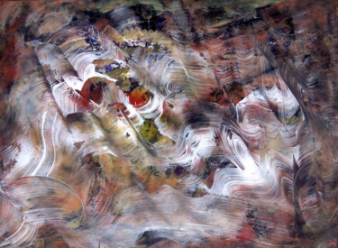 Painting titled "Plumes au Vent (Win…" by Davidian Gotis Abstraction Abstraite, Original Artwork, Acrylic