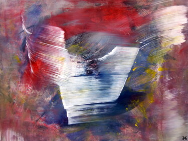 Painting titled "Reflexion  -Abstrac…" by Davidian Gotis Abstraction Abstraite, Original Artwork, Acrylic