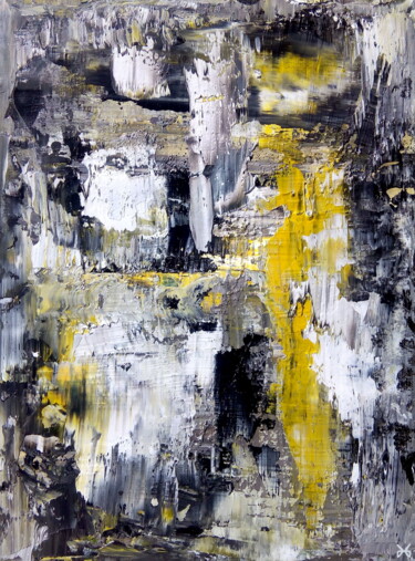 Painting titled "Aconscience - Abstr…" by Davidian Gotis Abstraction Abstraite, Original Artwork, Oil