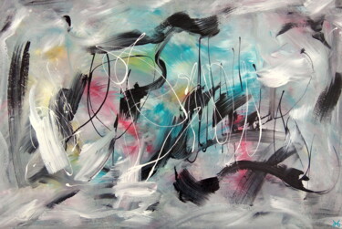Картина под названием "Kizomba - Abstracti…" - Davidian Gotis Abstraction Abstraite, Подлинное произведение искусства, Акрил