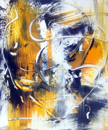 Картина под названием "Présence Continuell…" - Davidian Gotis Abstraction Abstraite, Подлинное произведение искусства, Акрил